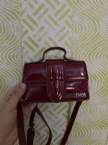 qizil klon: Mini çanta dəsti - Model 1: Tünd bordo rəngli mini çanta. Parlaq — 1