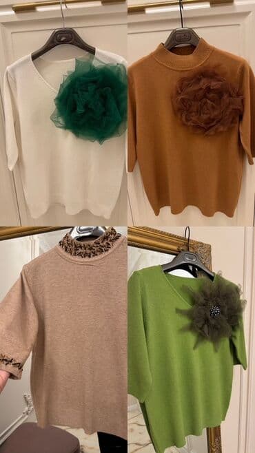 трикотажные женские кофты: Endirim!! Satişda 110 azn.Italya istehsalı. Hand made. 100% kaşmır — 6