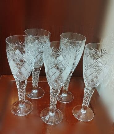 nerj qablar: Qədəhlər, rəng - Ağ, Xrustal, 300 ml — 3