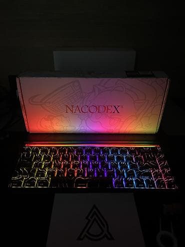 kompüter çanta: Nacodex NK68 klaviaturası qırmızı switch qabagında rgb işiqları var — 1