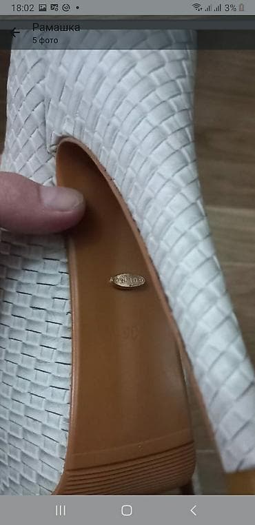 nabuk ayaqqabi: GUERO Turkey qadın tuflisi - Rəng: açıq boz/ağ tonlarda - Üst hissə — 2