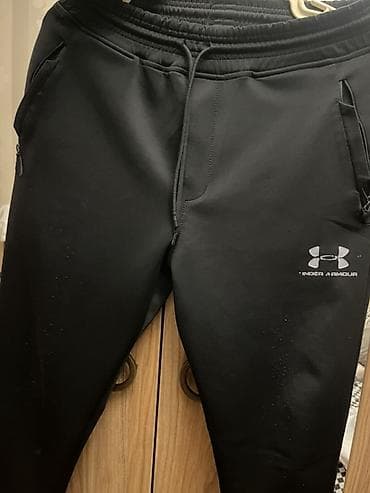 Брюки: Спортивные Мужские брюки, Under Armour, M, цвет - Черный — 2