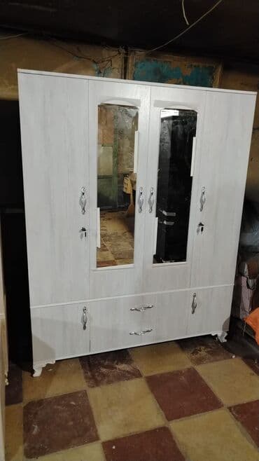 ikinci əl şkaf: Yeni, 4 qapılı Düz dolab, Dolab-asılqan — 8