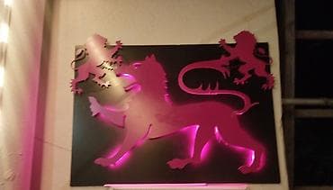 Рекламные щиты: LED işıqlı dekorativ lövhə – şir silueti - Material: metal panel — 1