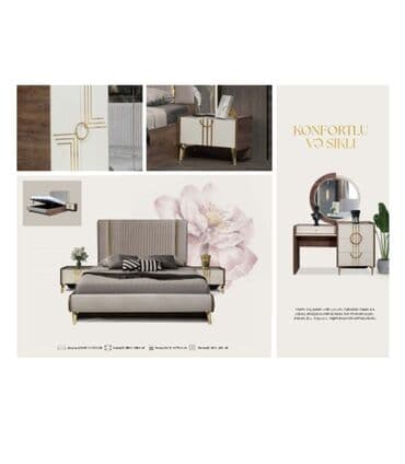 угловая тумба: Двуспальная кровать, 2 тумбы, Турция, Новый — 2