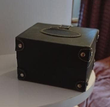 ev kaktusu: Dəri saxlama qutusu - Material: süni dəri örtük, kontrast ağ tikişlər — 5