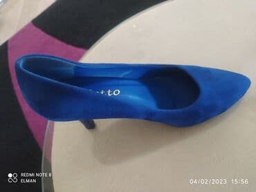 bot ayaqqabi: Tuflilər, Ölçü: 39, rəng - Göy, İşlənmiş — 3