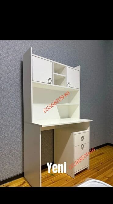 tek taxtlar: Oğlan və qız üçün, Yeni, Siyirməli, Yazı masası, Stulsuz — 6