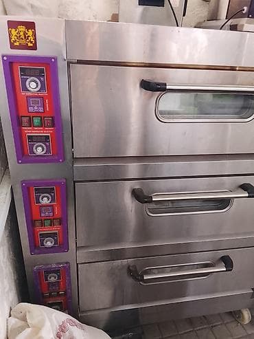 Sənaye tipli 3 mərtəbəli elektrik sobası - Paslanmayan poladdan