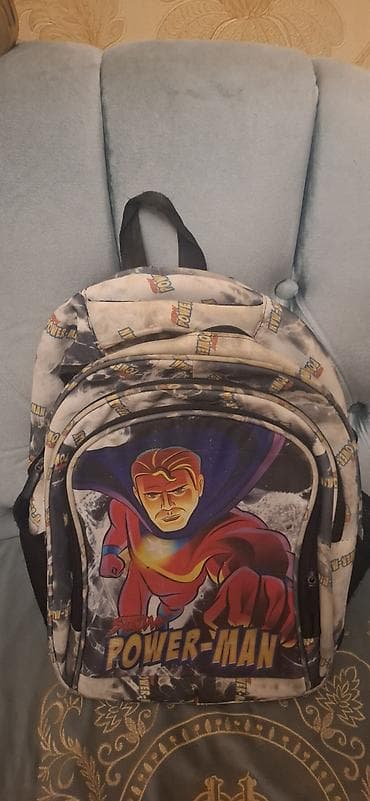 Школьные сумки: Uşaq üçün bel çantası – “POWER-MAN” dizaynı - Ön hissədə böyük — 1