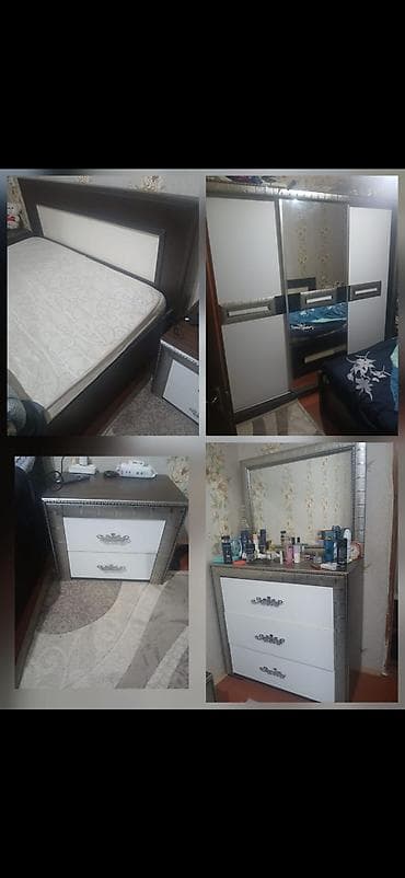 qapi bezekleri toy ucun instagram: İkinəfərlik çarpayı, Dolab — 1