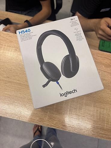 mikrofonlu qulaqcıq: Logitech H540 yeni və heç istifadə edilməmiş qulaqlıqdır. Qutusu ilə — 1