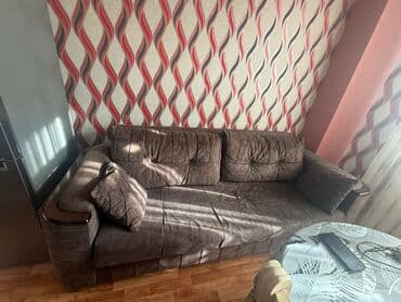 Диваны: Раскладной диван, Б/у, Раскладной, С подъемным механизмом, Кожзаменитель, Нет доставки — 1