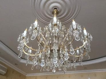 lyusturlar: Çılçıraq, 10 və daha çox lampa, Xrustal — 2