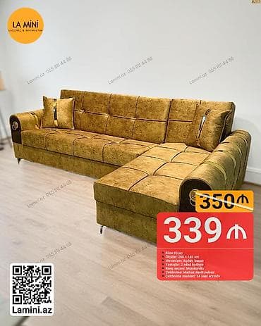 divan kreslo ustu: Künc divan, Açılan, Bazalı, Şəhərdaxili pulsuz çatdırılma — 1