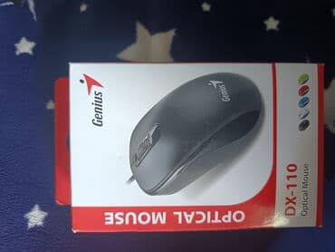 Mauslar: Qara rəngdə Genius DX-110 optik siçan, gündəlik istifadə üçün etibarlı