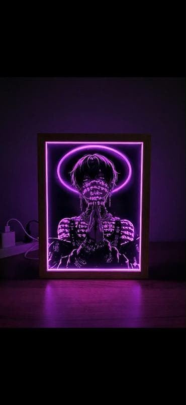sam: LED işıqlı anime/poster çərçivələri - Dizayn: anime və oyun temalı — 1
