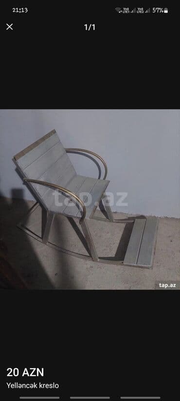 Yelləncəklər: Oturacaq-yelləncək, Zontiksiz, Metal — 1