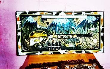 qoz şekli: Əl işıqlı dekorativ tablo – Qafqaz motivləri - Ölçü: təxmini — 4