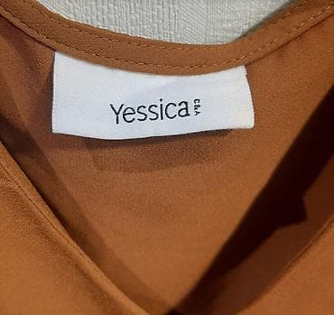 divar dekoru: Yessica (C&A) qadın bluzası - Rəng: tünd karamel/qəhvəyi - Model — 2
