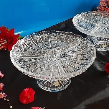 qapi rengleri: Çex xrustal Bohemia firmasi boyuk çərəz qabilar. 31 sm. 1 ededi 175 — 3