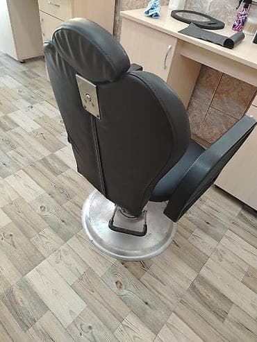 salon arabası: Bərbər/kosmetologiya üçün peşəkar kreslo - Material: qara rəngli — 2