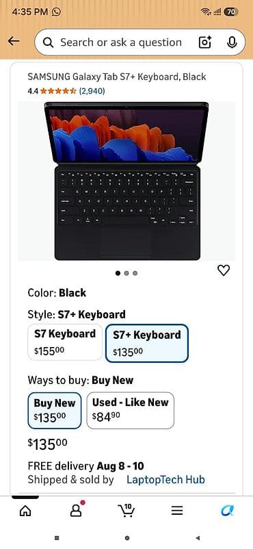 type c adapter: Samsung Galaxy Tab S8+ / S7+ üçün Smart Keyboard Case – Gəncə — 6