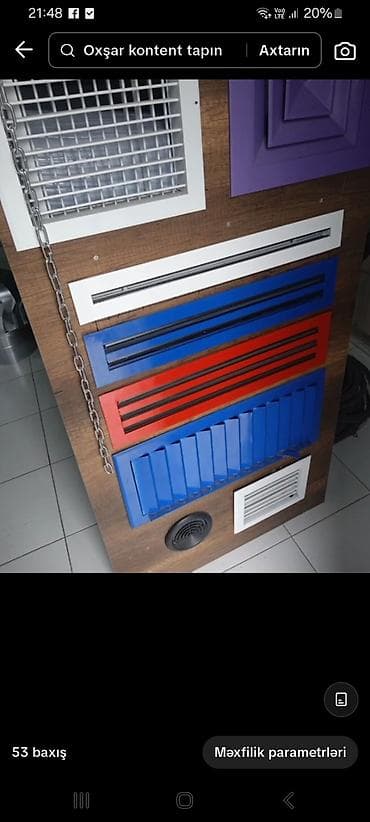 Havalandırma qəfəs və difüzorları – müxtəlif ölçü və modellər Məhsul