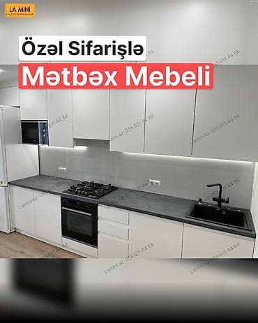 Özəl sifarişlə mətbəx mebeli – lakonik və minimalistik dizayn - — 1