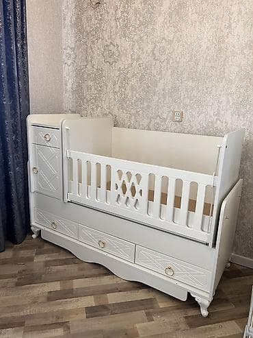 Uşaq beşiyi – transformasiya olunan model - Rəng: ağ - Material lalafo.az -da Uşaq beşiyi – transformasiya olunan model - Rəng: ağ - Material