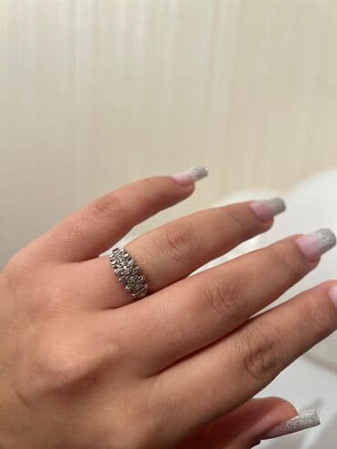 Zərgərlik dəstləri: Nişan, Üzük, Ağ qızıl, 585 Əyar, Brilyant, 5.00+ Karat — 4