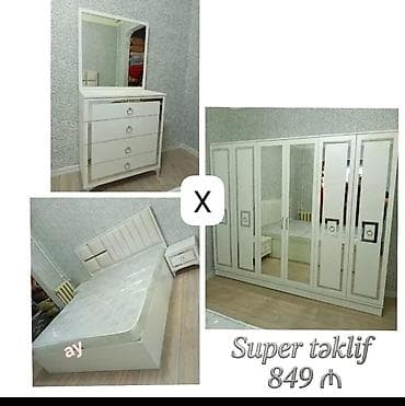 komodlar: Yataq otağı mebel dəsti – Super təklif: 849 ₼ Dəst tərkibi: - 2 — 1