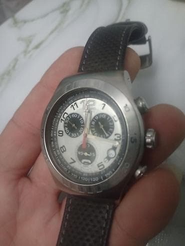 bakida saat: Qol saatı, Swatch, rəng - Gümüşü — 2