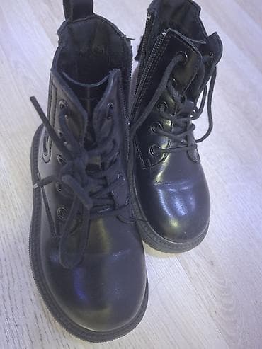 Шлёпанцы: Uşaq üçün qara dəri botlar - Model: bağcıqlı qısa çəkmə (ankle boot) — 6