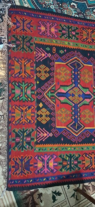 продам гантели бу: Xalça – əl toxuması, rəngarəng Qazaq/Qarabağ üslublu geometrik — 2