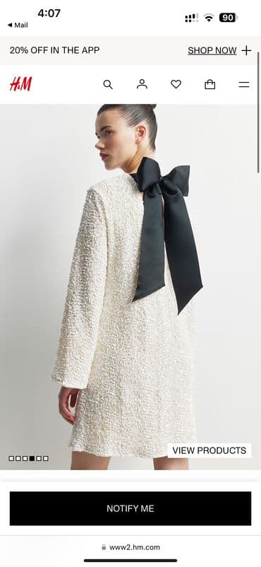 работа возьму девушку на работу: Коктейльное платье, Миди, H&M, S — 2