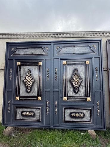 dəm cayniki: Dəmir Həyət darvazası, Mexaniki, Qapı ilə, rəng - Qəhvəyi, Kredit yoxdur — 1