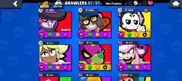 Ferrari: Brawl Stars oyun hesabı - Brawler sayı: 87/97 - Çoxu MAX Level 11 — 3
