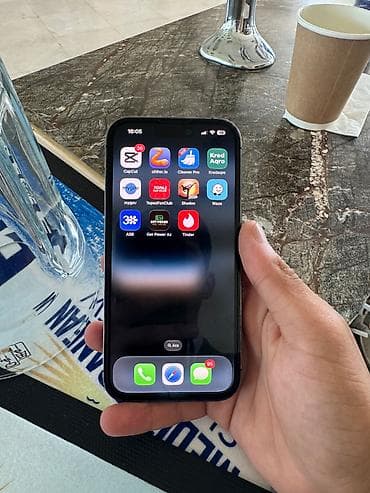 orjinal airdots: IPhone 14 Pro, 128 GB, Deep Purple, Zəmanət, Barmaq izi, Simsiz şarj — 1
