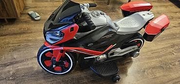Uşaq üçün elektrikli motosiklet – idman üslubunda, 3 təkərli model