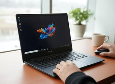 yemək çantası: ASUS Vivobook noutbuku - Seriya: ASUS Vivobook (qara korpus, loqo üst — 2