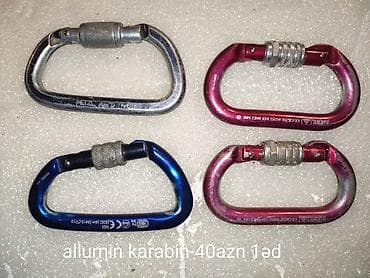 Xamutlar: Alpinist avadanlıqları – karabinlər və kəndir sıxacı - Karabin 1: D — 6
