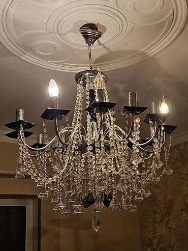 İşıqlandırma: Çılçıraq, 8 lampa, Metal — 1
