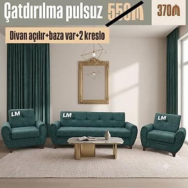 Divan və kreslo dəstləri: Divan + 2 kreslo ✨ Endirim fürsəti💣 Qiymət : 370₼ Yeni və sifarişlə — 2