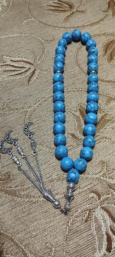 Çantalar: Təsbeh dəsti – müxtəlif təbii daşlardan firuzə qara əqiq dur nəcəf — 1