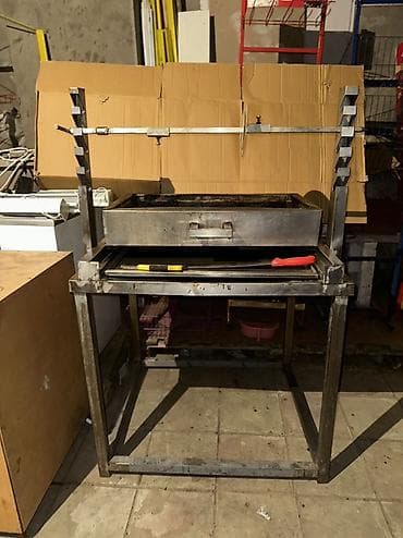 mini manqal: Döner manqalı Paslanmayan poladdan hazırlanmış peşəkar manqal və şiş — 3