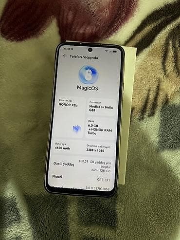 honor 8a kabro: Honor X8a, 128 GB, rəng - Qara, Face ID — 5