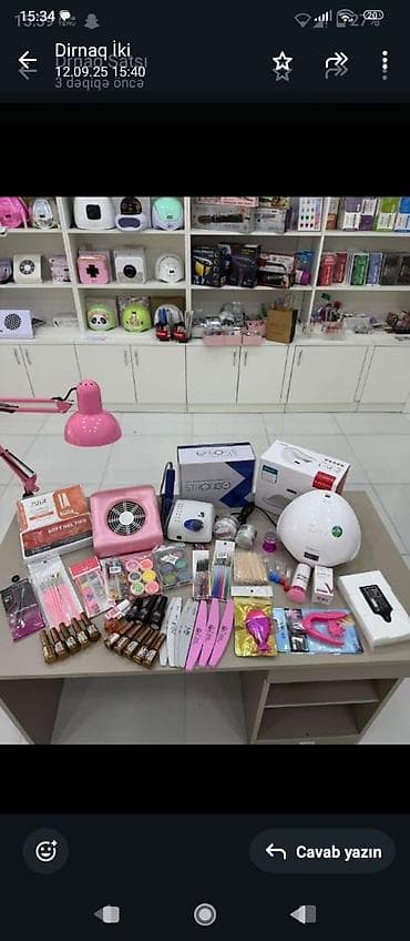 Peşəkar manikür üçün tam avadanlıq və material dəsti Dəst tərkibi