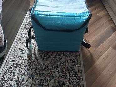 termo corab: İzotermik çatdırılma çantası – mavi rəngdə, kvadrat formalı, bel — 2