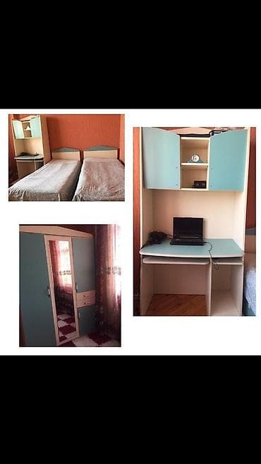 islenmis parket: Yataq desti satilir 2carpayi 1-sfoner 1-komputer stol skafi 2-il — 1